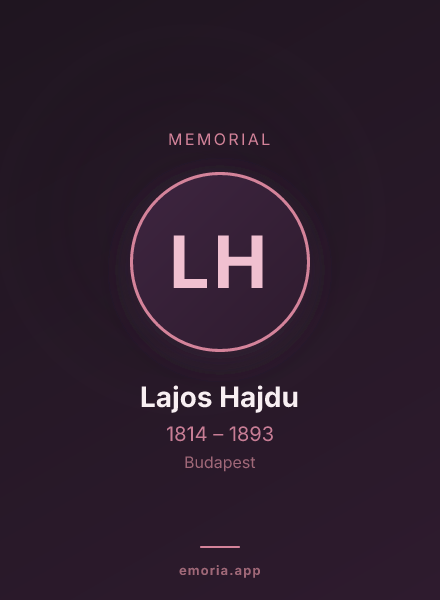 Memorial portrait of Lajos Hajdu
