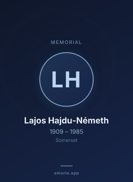 Memorial portrait of Lajos Hajdu-Németh