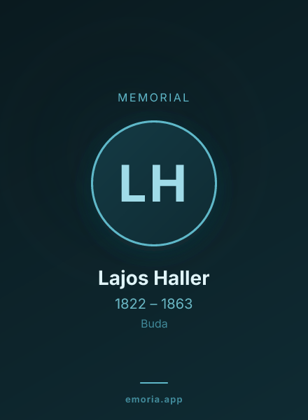 Memorial portrait of Lajos Haller