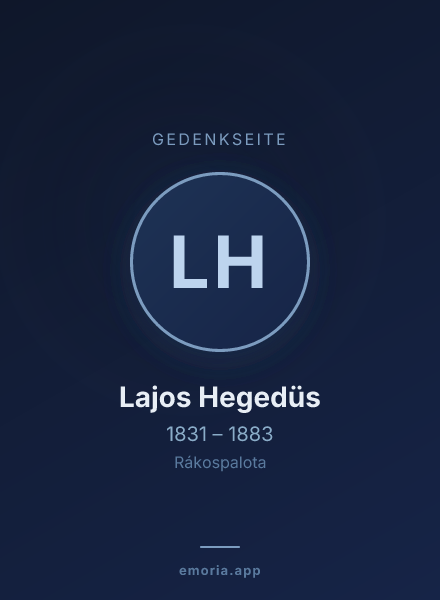 Gedenkportrait von Lajos Hegedüs