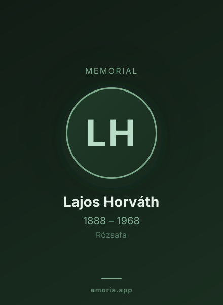 Memorial portrait of Lajos Horváth