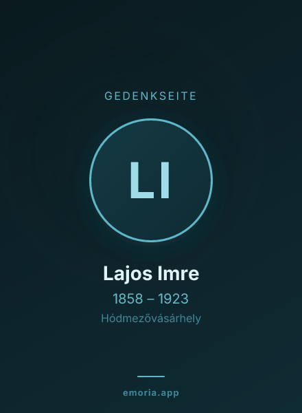 Gedenkportrait von Lajos Imre