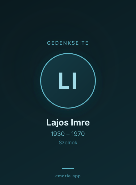 Gedenkportrait von Lajos Imre