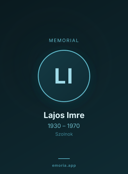 Memorial portrait of Lajos Imre