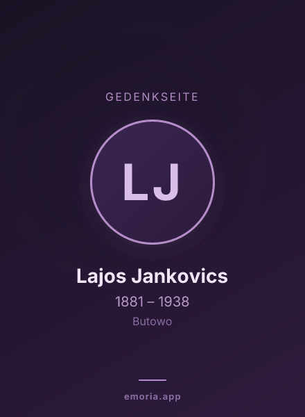 Gedenkportrait von Lajos Jankovics
