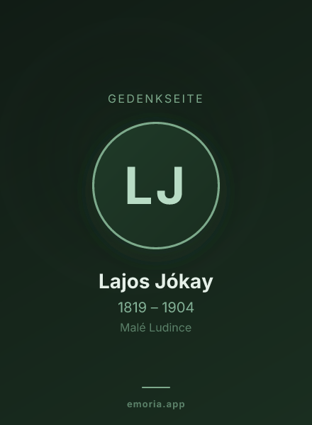 Gedenkportrait von Lajos Jókay