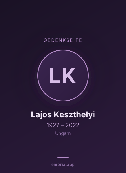 Gedenkportrait von Lajos Keszthelyi