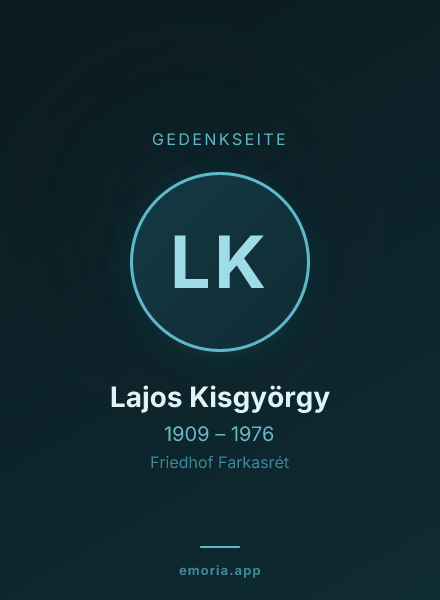 Gedenkportrait von Lajos Kisgyörgy