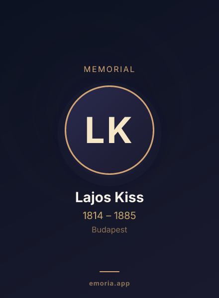 Memorial portrait of Lajos Kiss