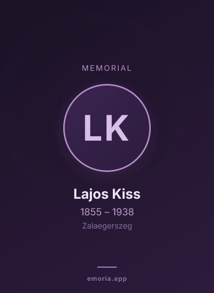 Memorial portrait of Lajos Kiss