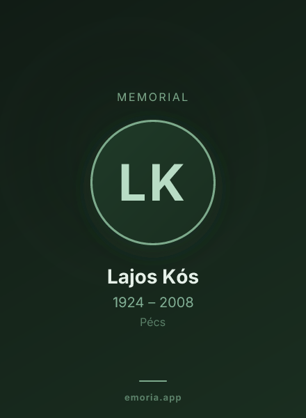 Memorial portrait of Lajos Kós
