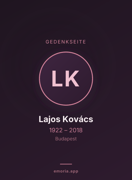 Gedenkportrait von Lajos Kovács