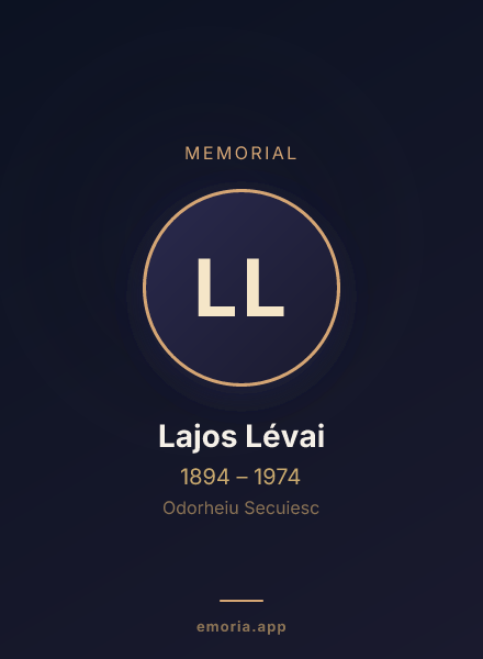 Memorial portrait of Lajos Lévai
