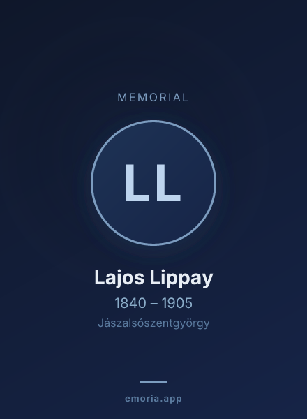 Memorial portrait of Lajos Lippay