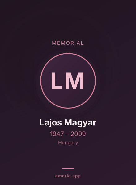 Memorial portrait of Lajos Magyar