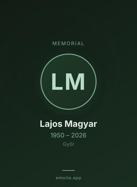 Memorial portrait of Lajos Magyar