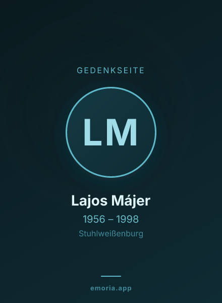Gedenkportrait von Lajos Májer