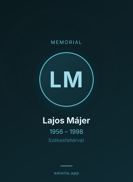 Memorial portrait of Lajos Májer