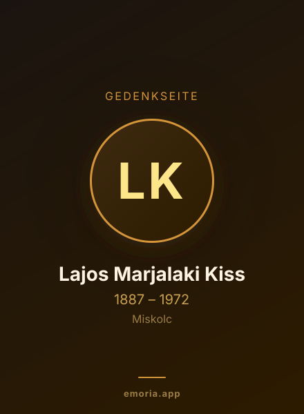 Gedenkportrait von Lajos Marjalaki Kiss