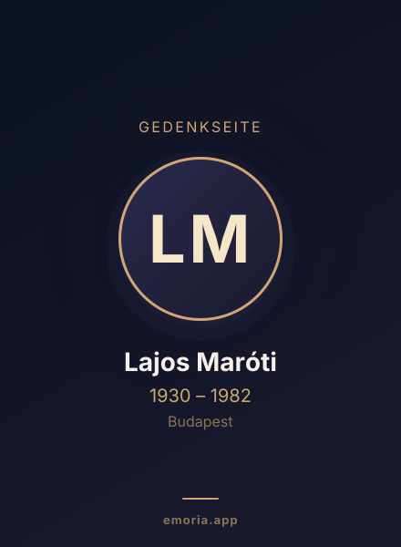 Gedenkportrait von Lajos Maróti
