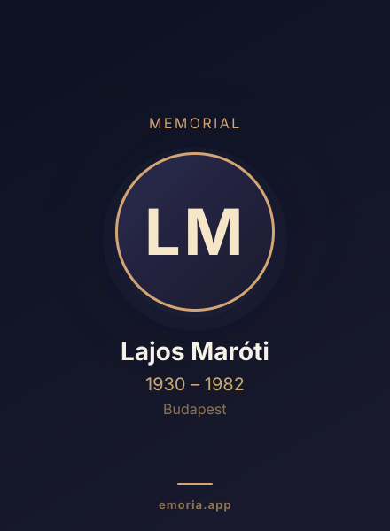 Memorial portrait of Lajos Maróti