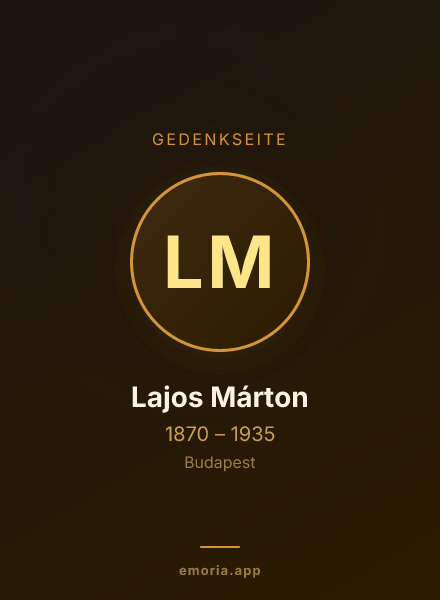 Gedenkportrait von Lajos Márton