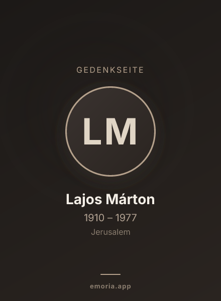 Gedenkportrait von Lajos Márton