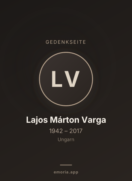 Gedenkportrait von Lajos Márton Varga