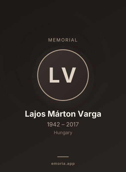 Memorial portrait of Lajos Márton Varga