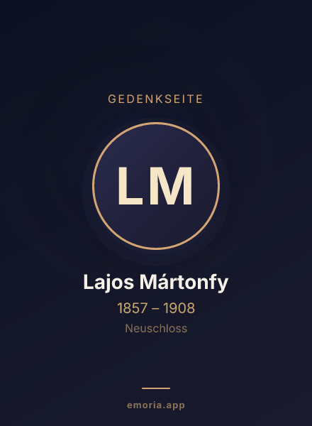 Gedenkportrait von Lajos Mártonfy