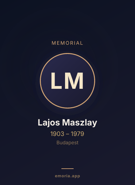 Memorial portrait of Lajos Maszlay