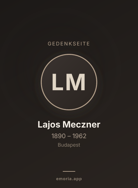 Gedenkportrait von Lajos Meczner