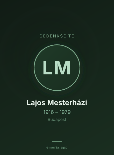 Gedenkportrait von Lajos Mesterházi