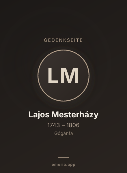 Gedenkportrait von Lajos Mesterházy