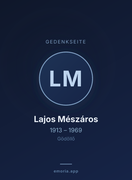 Gedenkportrait von Lajos Mészáros
