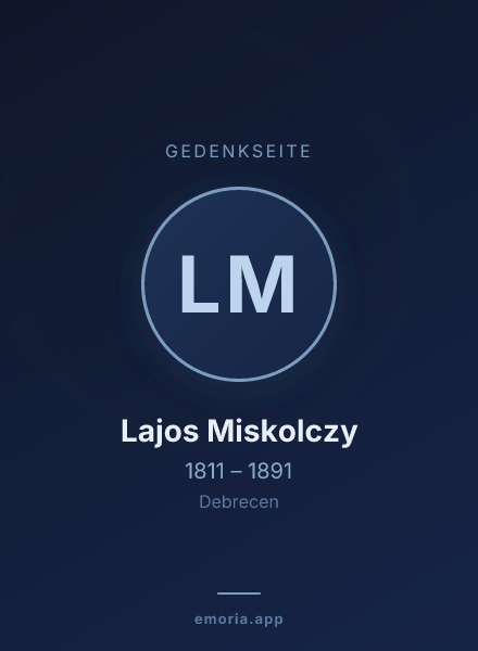 Gedenkportrait von Lajos Miskolczy