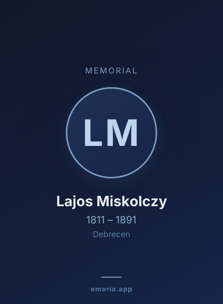 Memorial portrait of Lajos Miskolczy