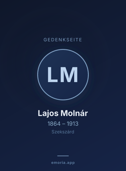 Gedenkportrait von Lajos Molnár