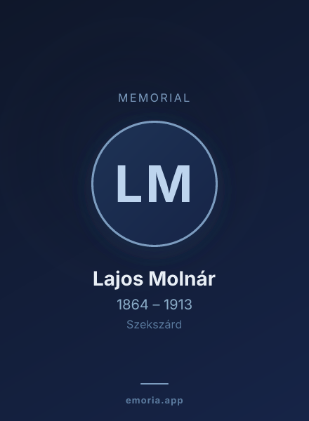 Memorial portrait of Lajos Molnár