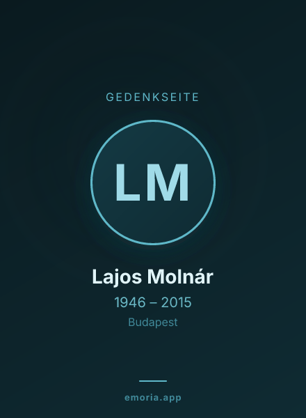 Gedenkportrait von Lajos Molnár