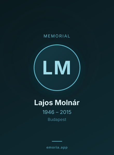Memorial portrait of Lajos Molnár