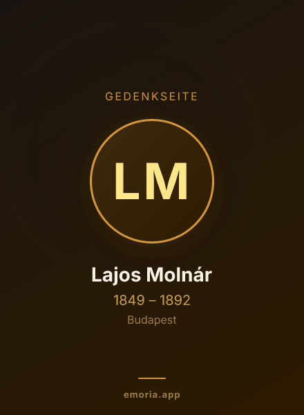 Gedenkportrait von Lajos Molnár
