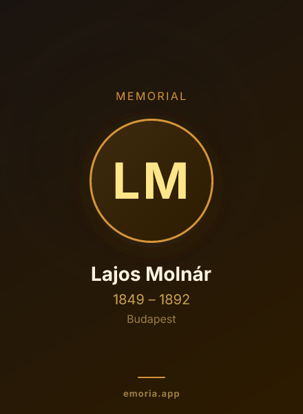 Memorial portrait of Lajos Molnár