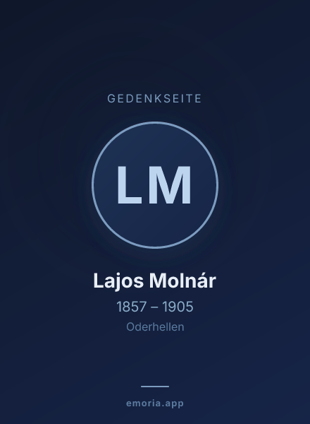 Gedenkportrait von Lajos Molnár