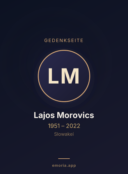 Gedenkportrait von Lajos Morovics