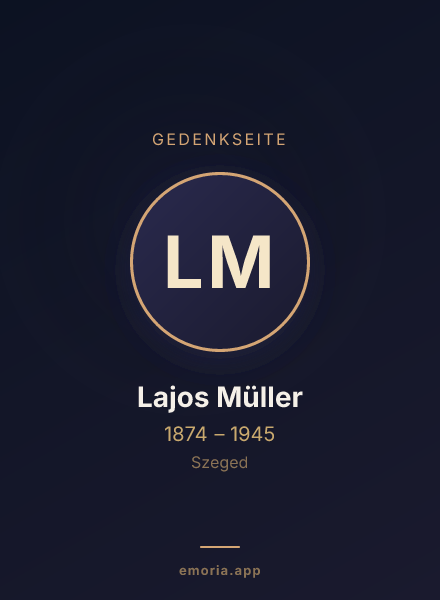 Gedenkportrait von Lajos Müller