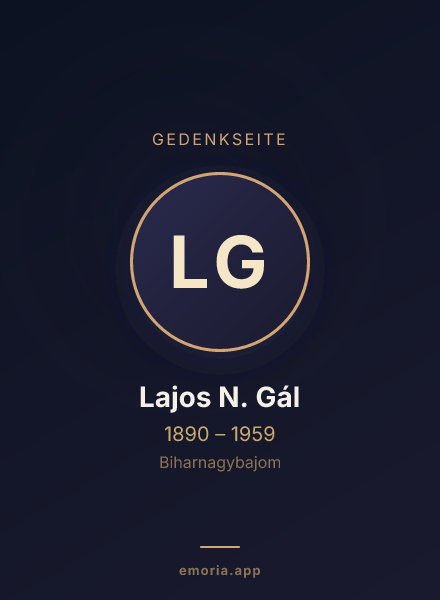 Gedenkportrait von Lajos N. Gál