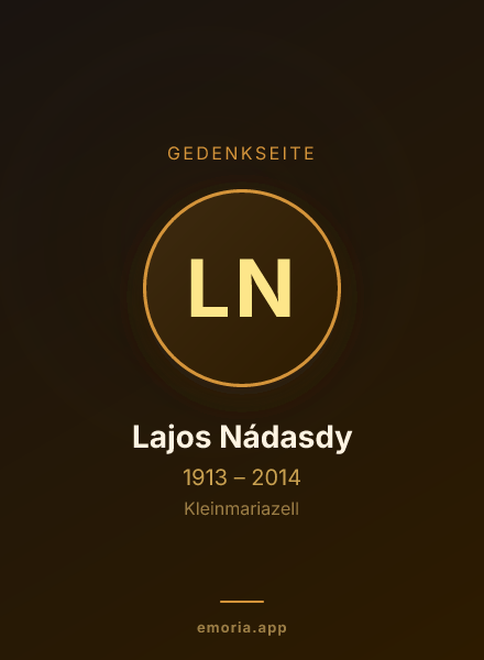 Gedenkportrait von Lajos Nádasdy