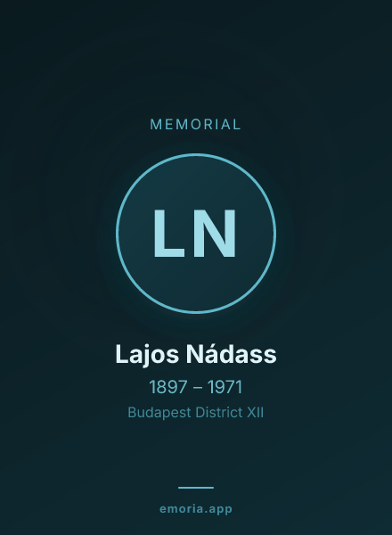 Memorial portrait of Lajos Nádass