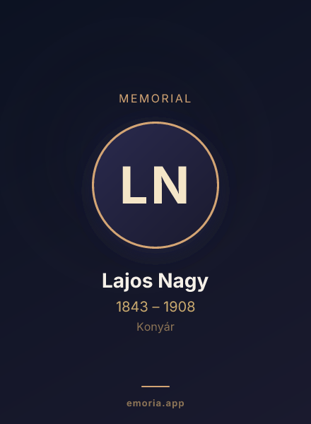 Memorial portrait of Lajos Nagy